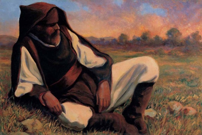 Antonio Ballero - The owner of the Field - oil on canvas. Coll. Chamber of Commerce of Nuoro